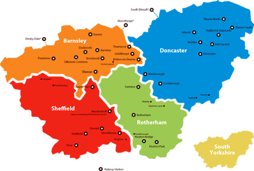 Map of Yorkshire